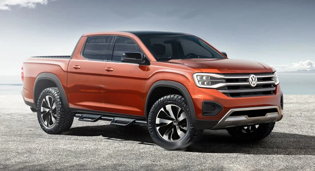 Noua Volkswagen Amarok apare în primele imagini. Pick-up-ul hibrid va fi lansat în 2027