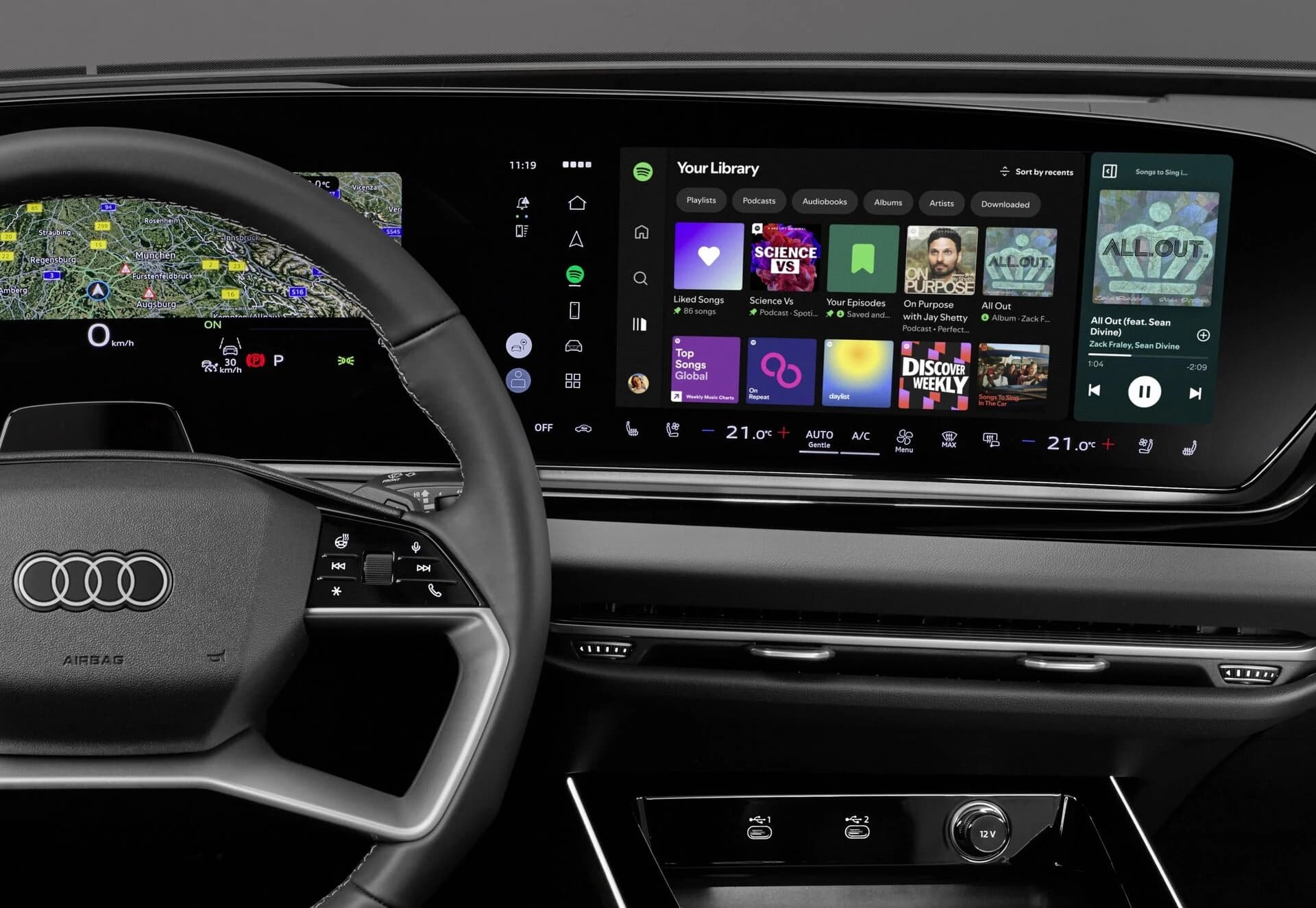 Audi lansează aplicația Spotify nativă pentru sistemul MMI
