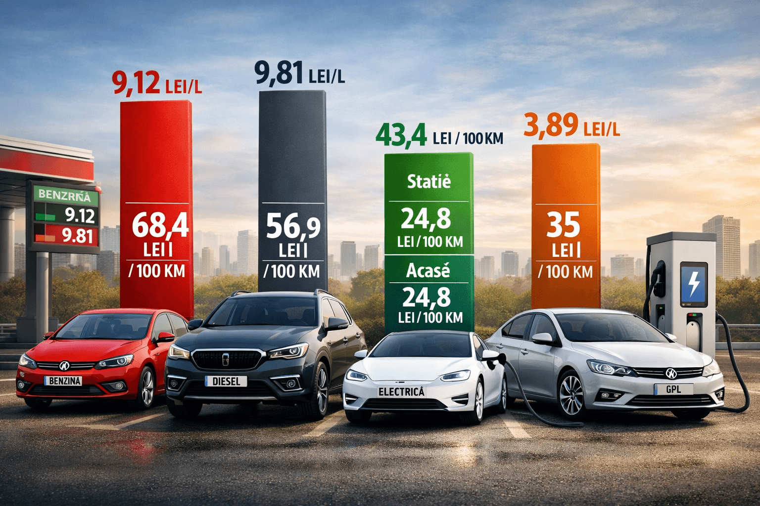 Ce mașină merită să conduci în România în 2026: benzină, diesel, electrică sau GPL? Analiză completă bazată pe costurile reale de azi