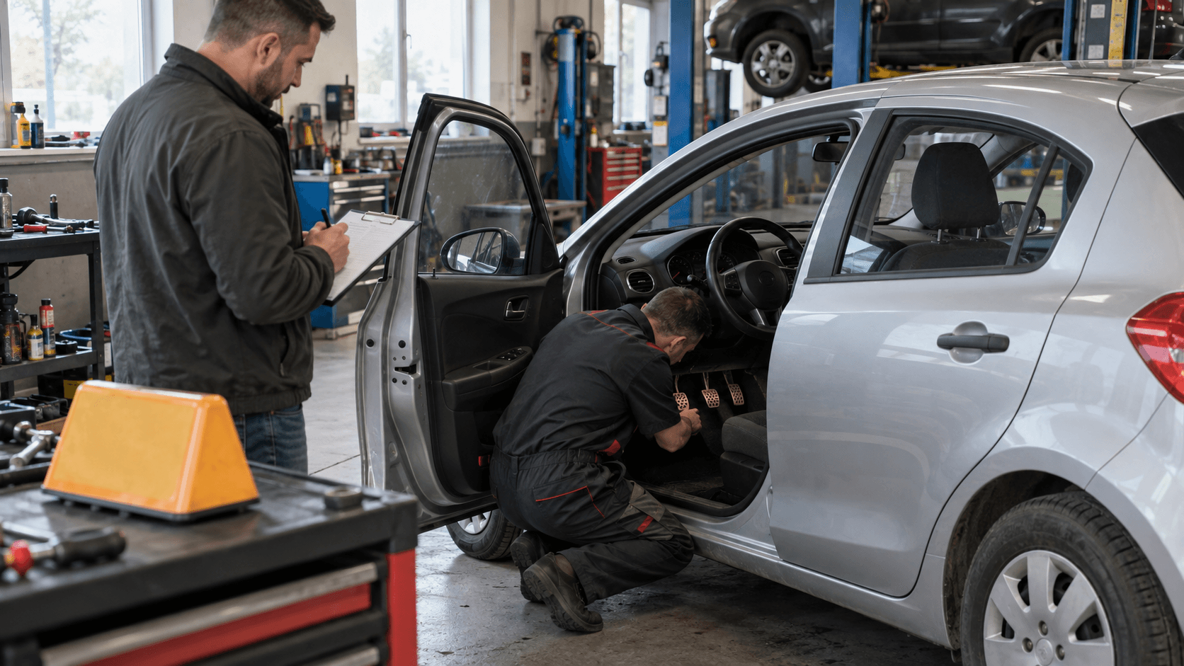 Mașină de școală de șoferi second-hand în 2026: ce verifici la ambreiaj, frâne, direcție și interior înainte să cumperi